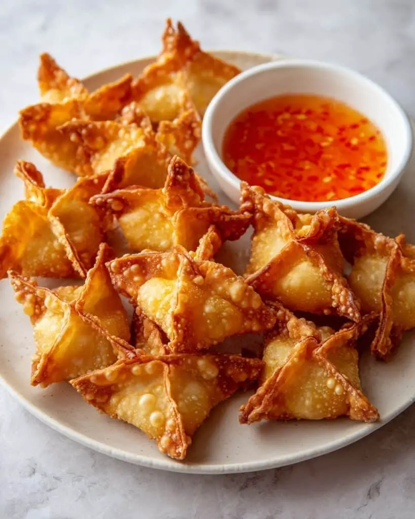 Crispy Crab Rangoon with Cream Cheese and Imitation Crab Recipe