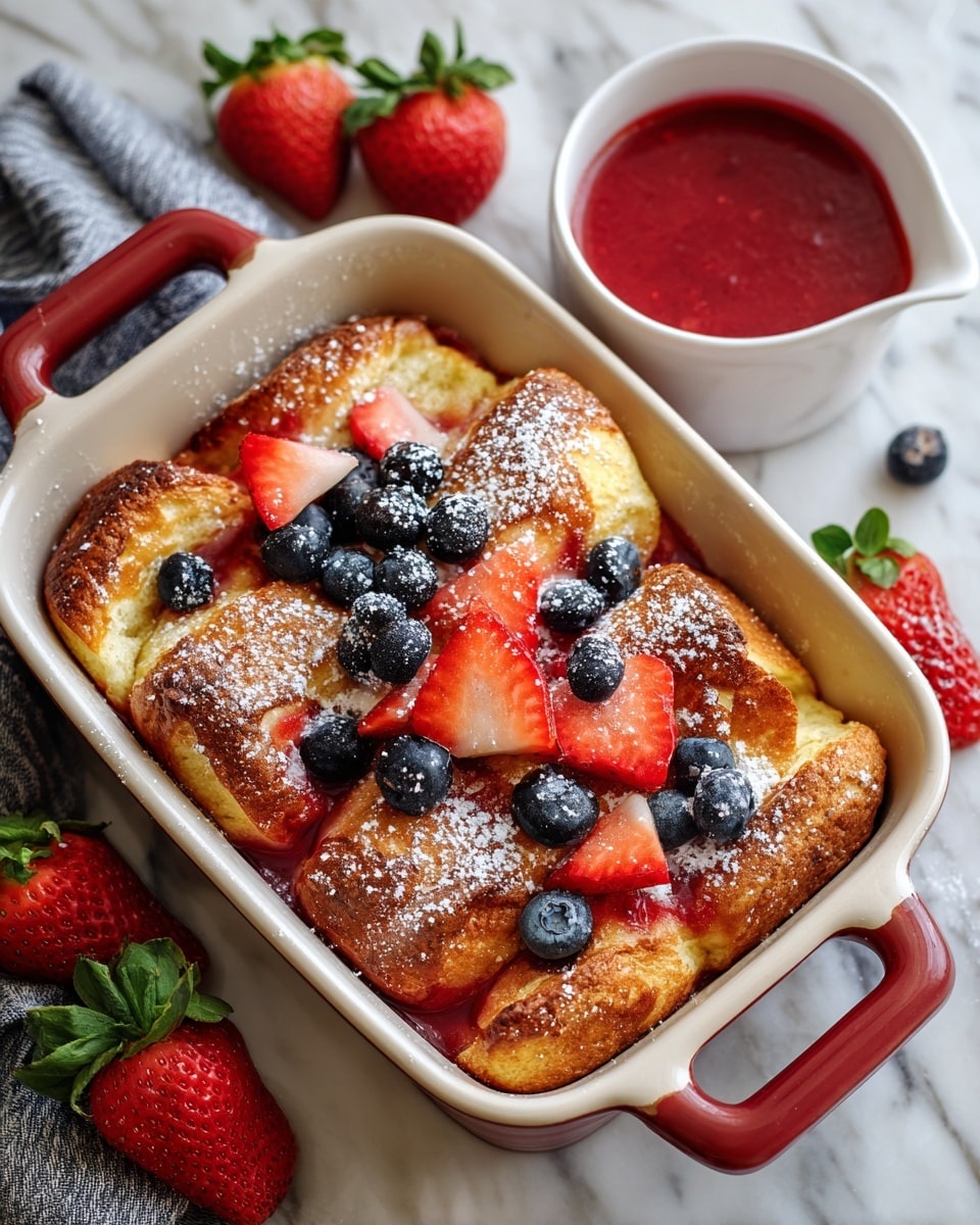 Croissant French Toast Bake with Berries Recipe
