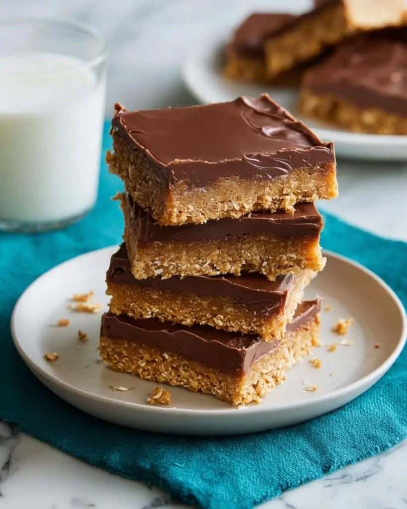Chewy Peanut Butter Bars with Chocolate Frosting Recipe