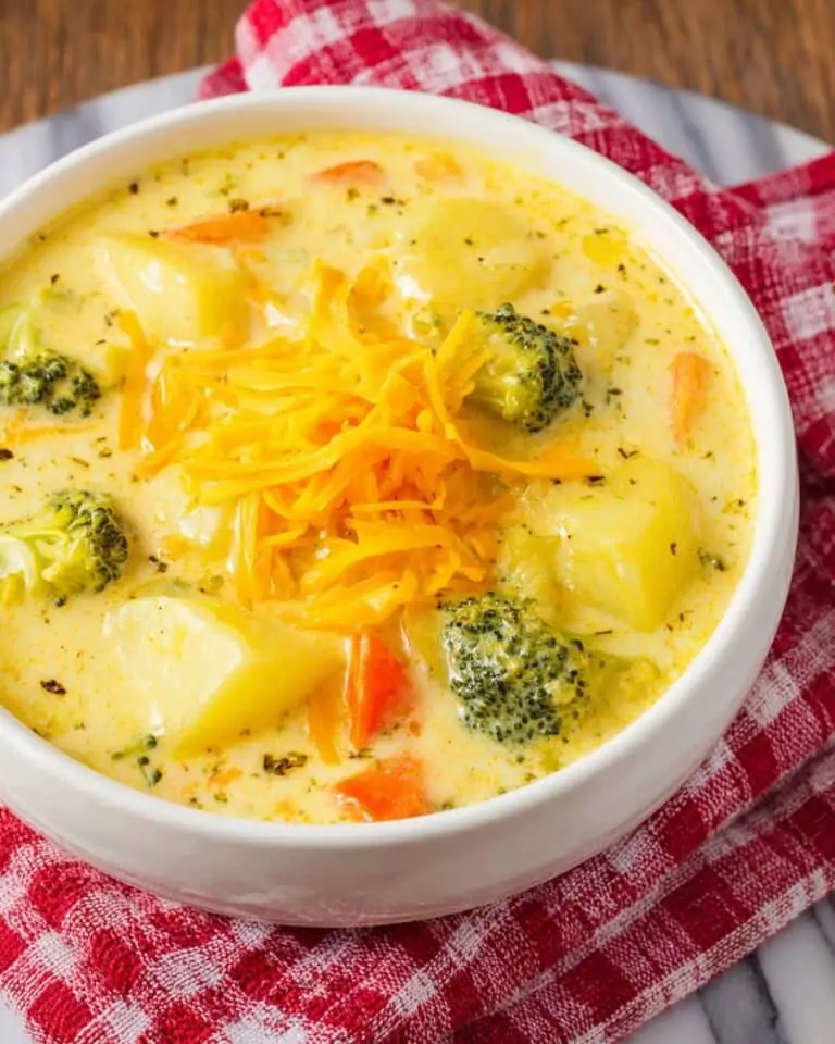 Creamy Broccoli Potato Soup with Cheddar Recipe