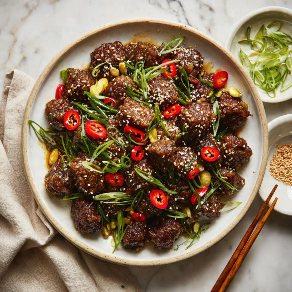 Chinese Crispy Shredded Chilli Beef with Sweet Chilli Sauce Recipe