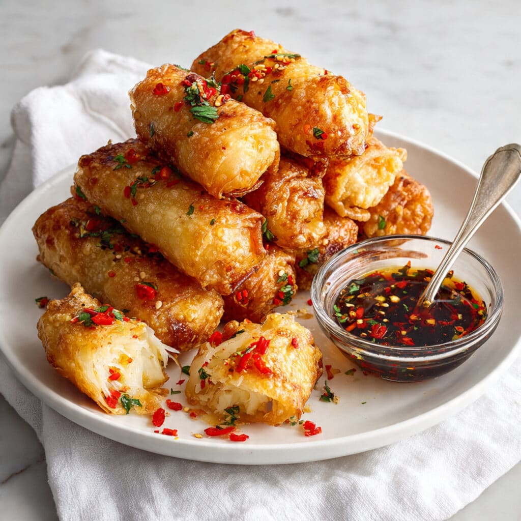 Flaky Chili Honey Feta Rolls Appetizer Recipe