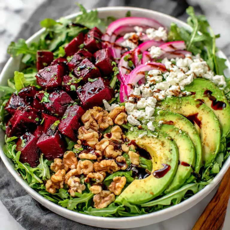 Roasted Beet & Arugula Salad with Feta and Walnuts Recipe