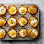 Cheesy Hash Brown Cups with Baked Eggs Recipe