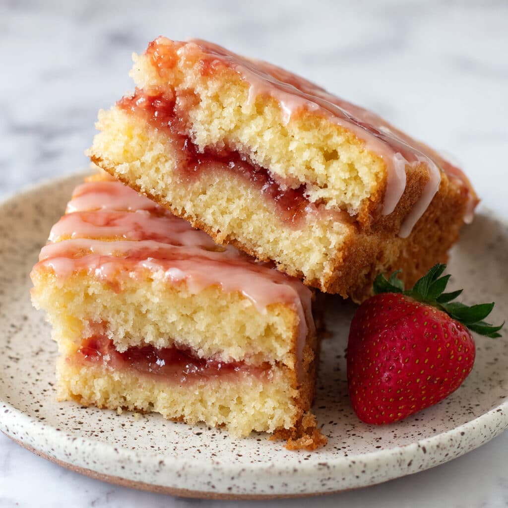 Sweet Raspberry Jam Focaccia with Powdered Sugar Glaze Recipe