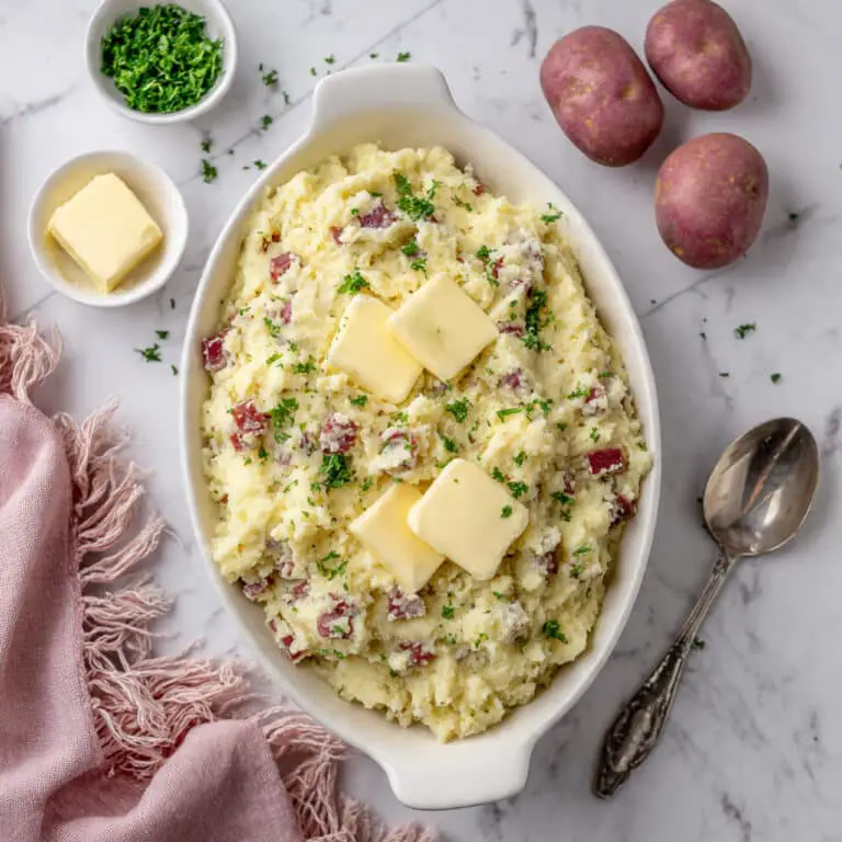 Creamy Garlic Mashed Red Potatoes Recipe