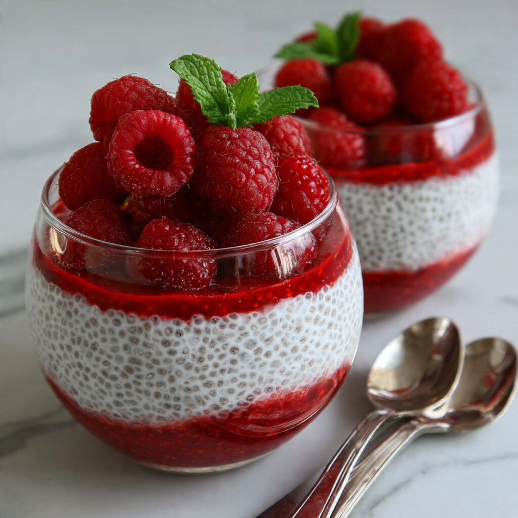 Vanilla Raspberry Chia Pudding Recipe