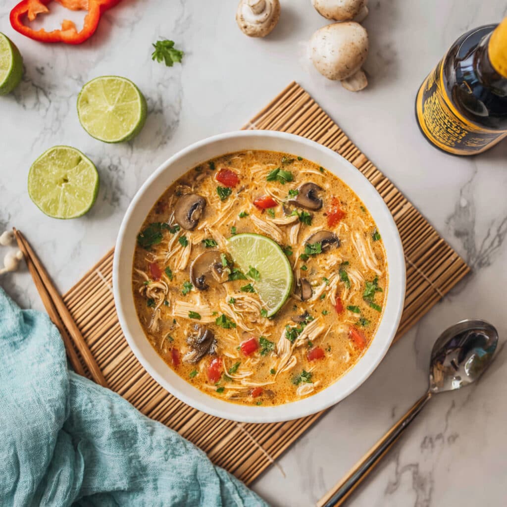 Crockpot Thai Coconut Chicken Soup Recipe