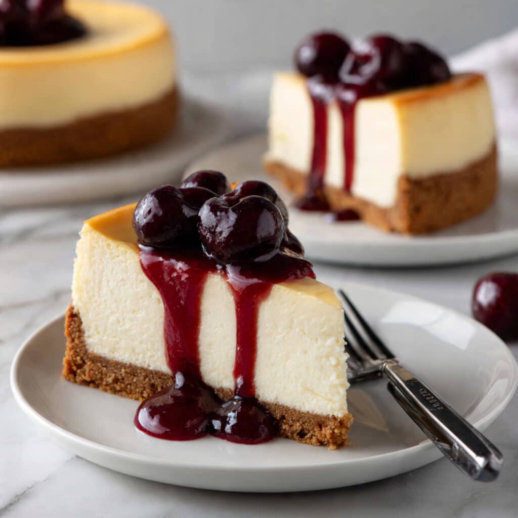 Healthier Greek Yogurt Cheesecake with Berry Compote Recipe