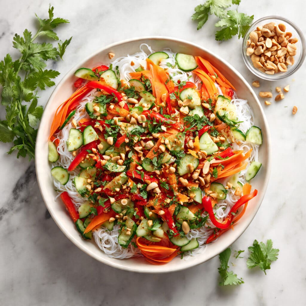 Spring Roll Salad with Sesame Ginger Dressing Recipe