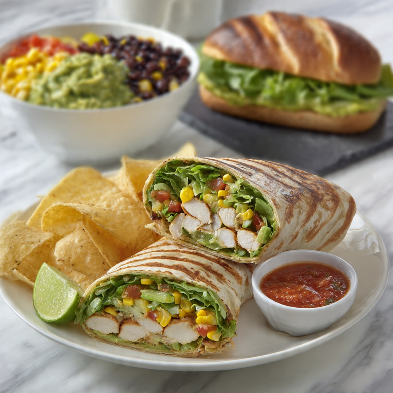 Southwest Chicken Wrap with Loaded Guacamole | Quick & Tasty