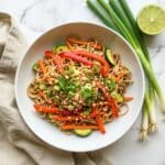Cold Soba Noodle Salad with Sesame Lime Ginger Dressing Recipe