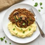 Lentil Mushroom Stew over Mashed Potatoes Recipe