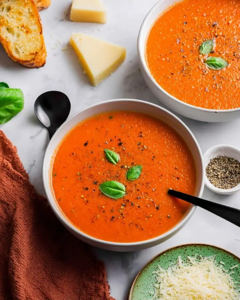 High Protein Tomato Soup with Cottage Cheese Recipe