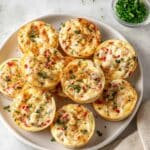 Cheesy Starbucks Copycat Egg White Bites with Red Bell Pepper, Spinach, and Cottage Cheese Recipe