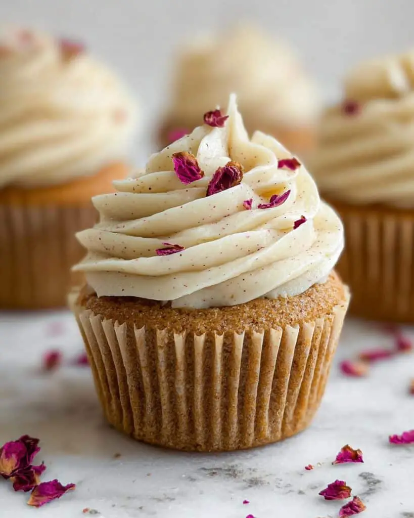 Vegan Cardamom Rose Cupcakes Recipe