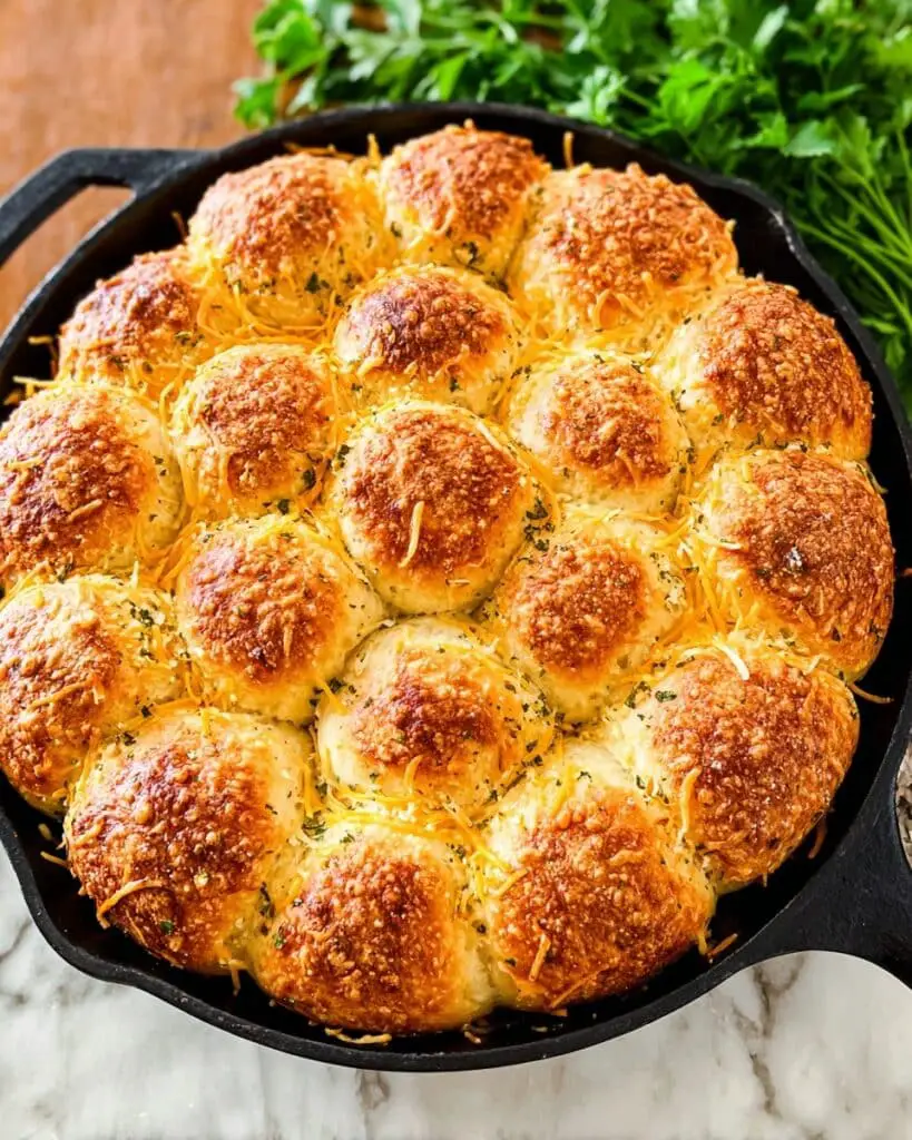 Italian Skillet Pull Apart Bread with Herbed Cheese Recipe