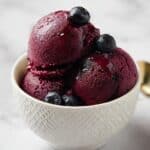 No Churn Blueberry Lemon Sorbet Recipe