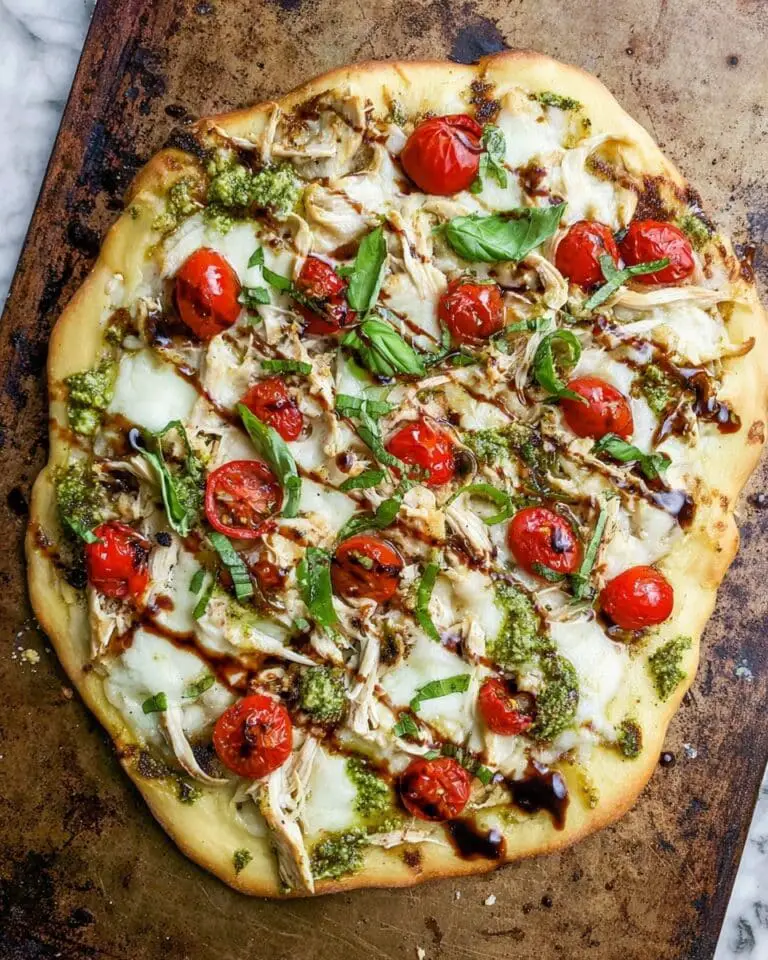 Caprese Chicken Flatbread Recipe