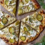 Dill Pickle and Garlic Pizza Recipe