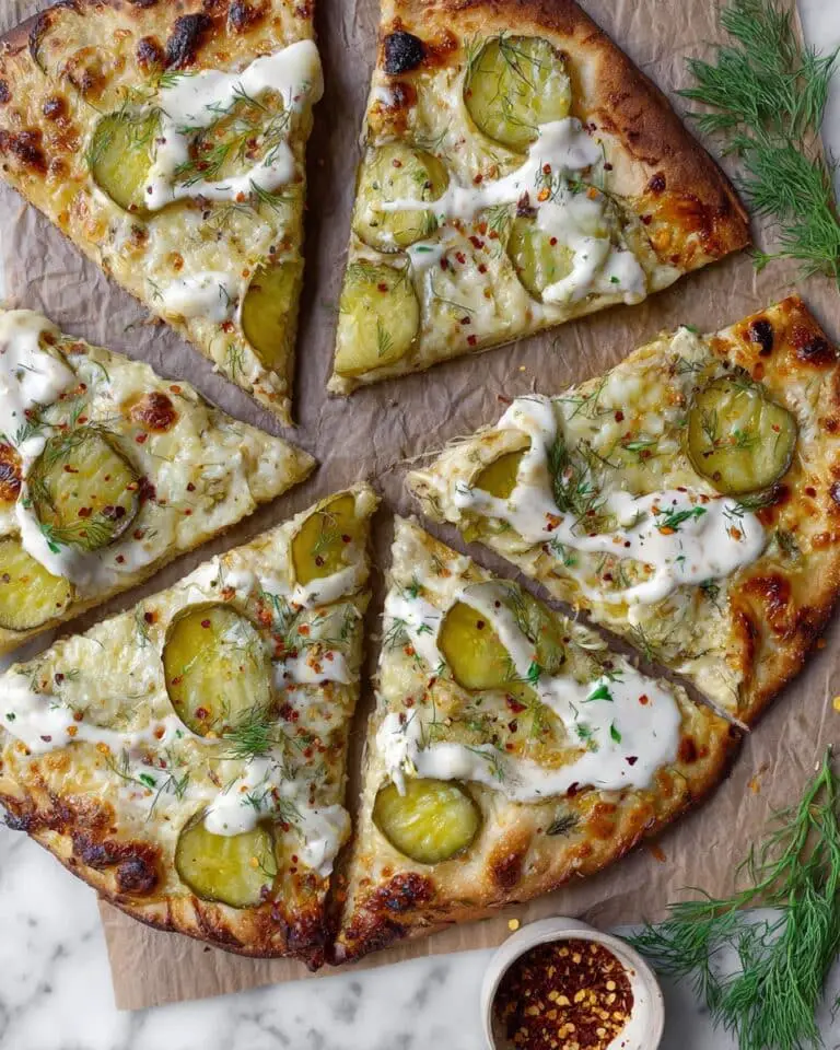 Dill Pickle and Garlic Pizza Recipe