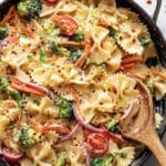 Vegan Pasta Primavera with Creamy Garlic Cashew Sauce Recipe