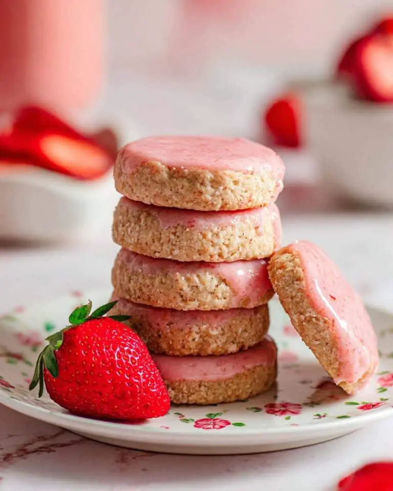 Soft and Tender Strawberry Shortbread Cookies Recipe