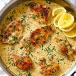 Garlic Parmesan Chicken in White Wine Cream Sauce Recipe