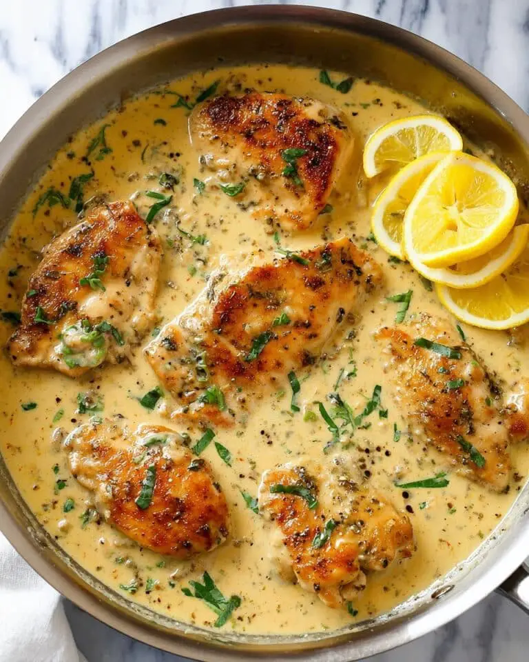 Garlic Parmesan Chicken in White Wine Cream Sauce Recipe