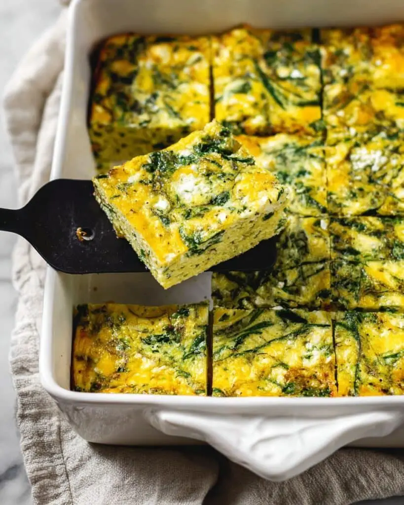 High-Protein Cottage Cheese Egg Bake with Spinach Recipe