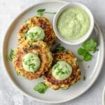 Chicken Zucchini Poppers with Creamy Cilantro Sauce Recipe