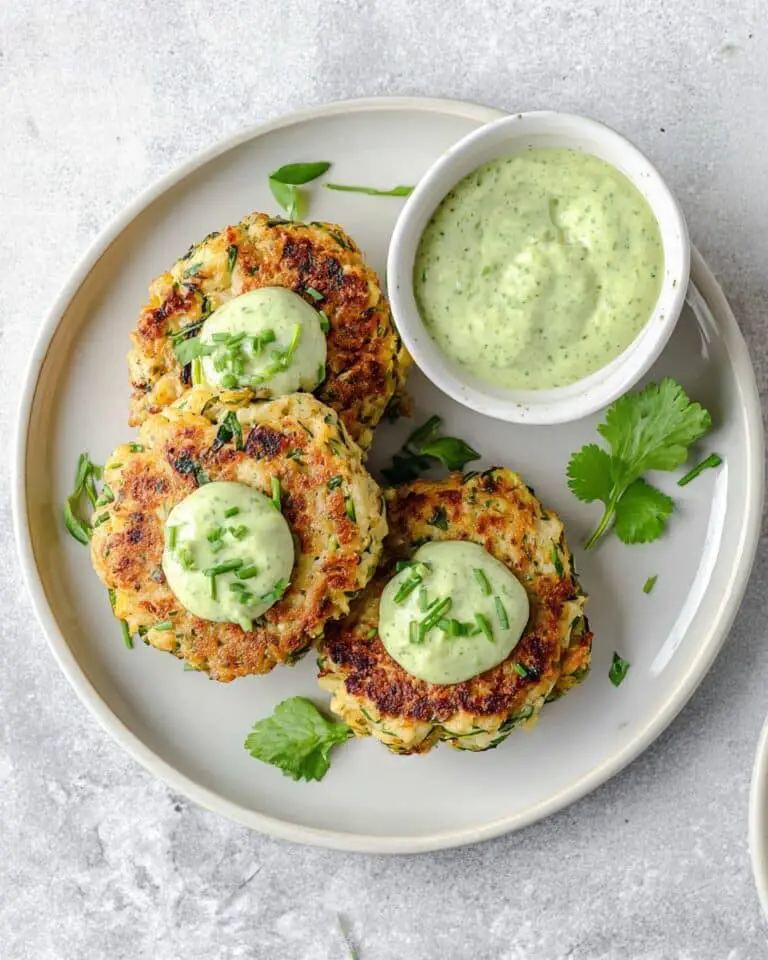 Chicken Zucchini Poppers with Creamy Cilantro Sauce Recipe
