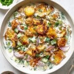 Crispy Smashed Potato Salad with Tzatziki-Inspired Dressing Recipe