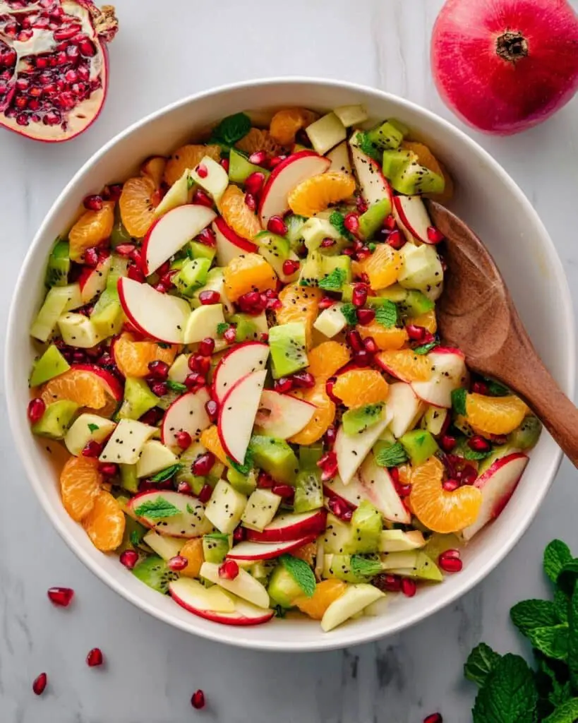 Winter Fruit Salad with Poppy Seed Lemon Dressing Recipe