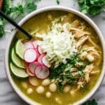 Pozole Verde: Mexican Chicken and Hominy Stew Recipe