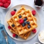 Cottage Cheese Waffles with Oats and Eggs Recipe