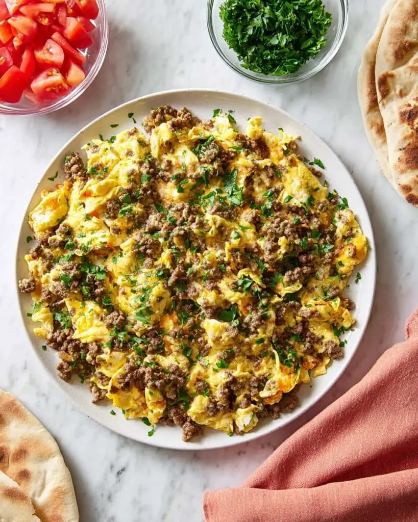 Ground Beef and Eggs with Mediterranean Spices Recipe