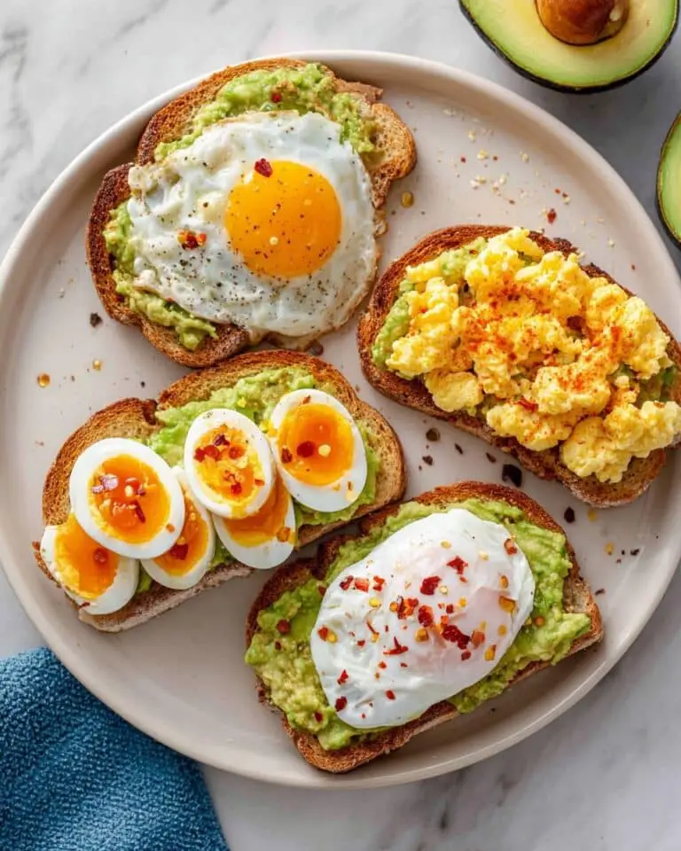 Avocado Toast with Egg 4 Ways Recipe