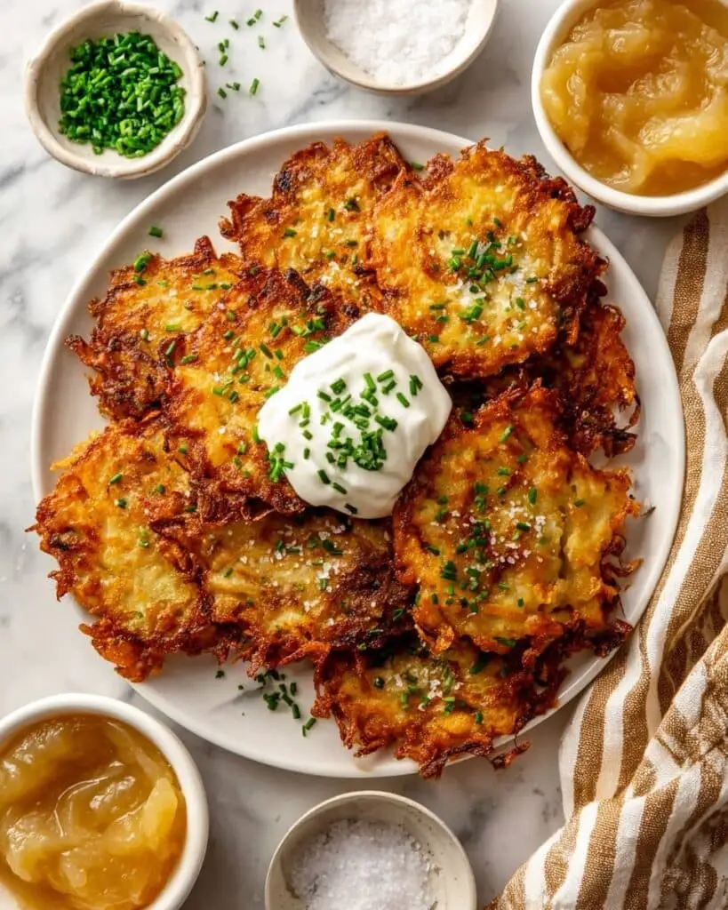 Light & Crispy Potato Latkes Recipe