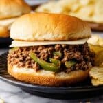 Ground Beef Cheesesteak Sandwiches Recipe