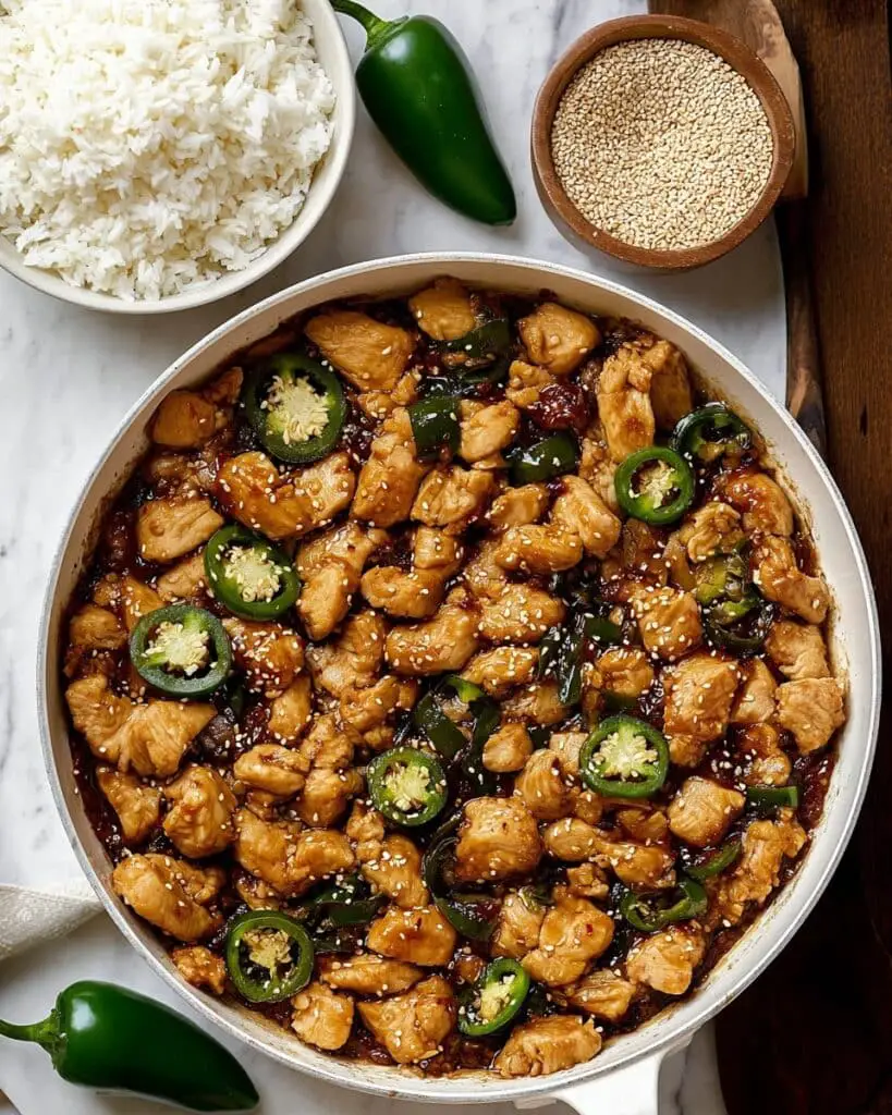 Jalapeno Chicken with Sweet and Salty Sauce Recipe