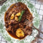 Slow Cooker Leg of Lamb with Red Wine and Herb Gravy Recipe