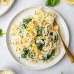 Lemon Ricotta Pasta with Spinach and Basil Recipe