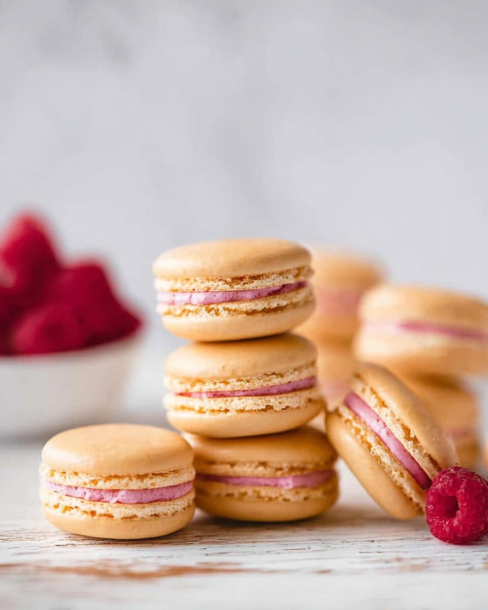 Lemon Raspberry Macarons with Raspberry Lemon Filling