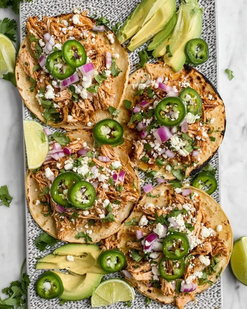 Healthy Crockpot Chicken Tacos Recipe