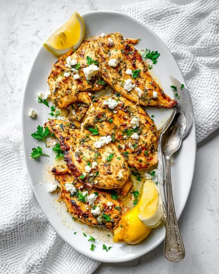 Greek Chicken with Lemon and Feta Recipe