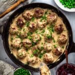Authentic Swedish Meatballs with Creamy Lingonberry Gravy Recipe