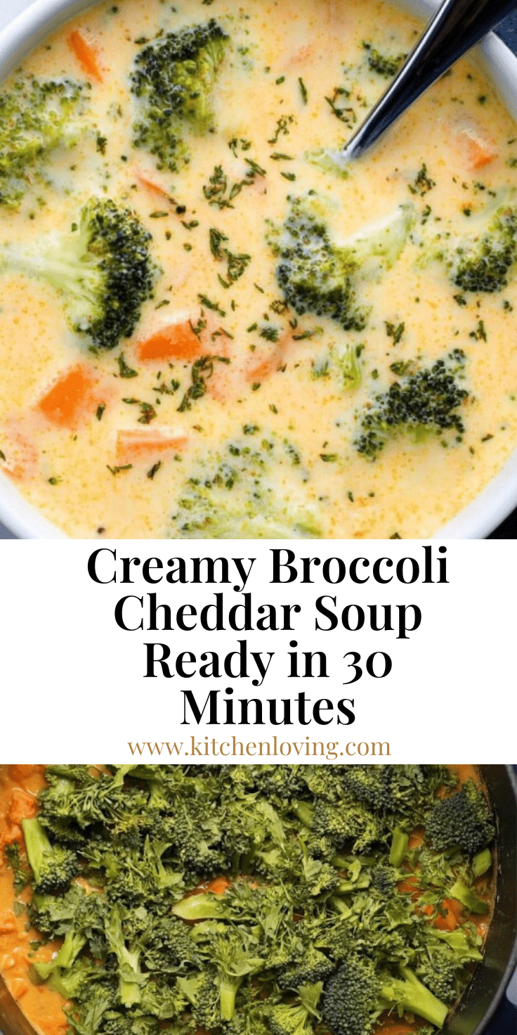 30 Minute Broccoli Cheddar Soup Cozy Quick Comfort Food