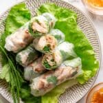 Vietnamese Salmon Spring Rolls with Fresh Vegetables and Herbs Recipe