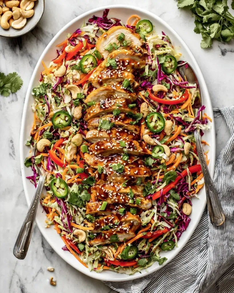 Sesame Chicken Cabbage Crunch Salad Recipe